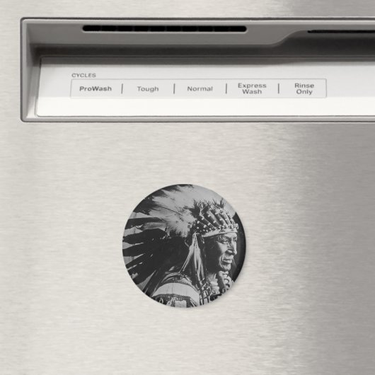 Lakota Sioux  Chief White Swan Magneet (Insitu (Vaatwasser))