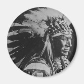 Lakota Sioux  Chief White Swan Magneet (Voorkant)