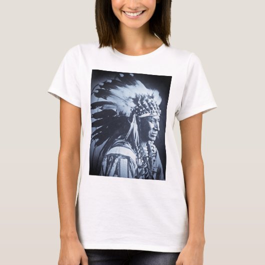 Lakota Sioux White Swan Chief T-shirt (Voorkant)