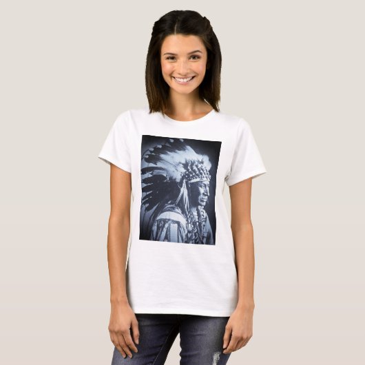  Lakota Sioux White Swan Chief T-shirt (Voorkant volledig)
