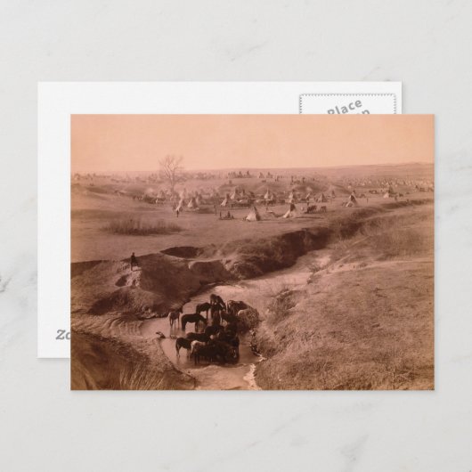 Lakota Tipi Camp Briefkaart (Voorkant / Achterkant)