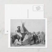 Lakota Vrouwen met zuigelingen en Man op Horseback Briefkaart (Voorkant / Achterkant)