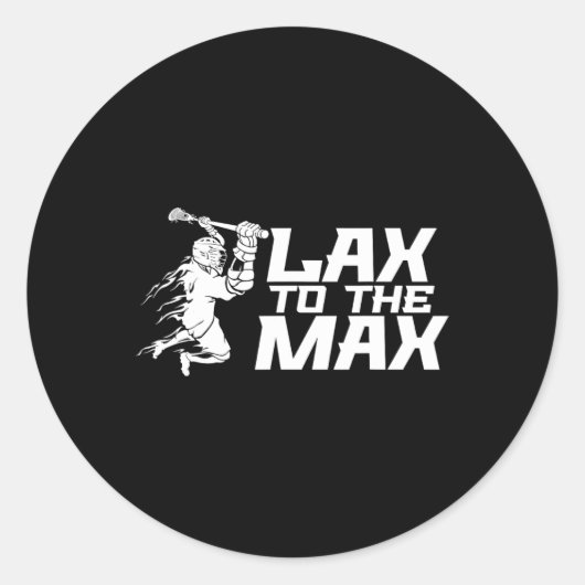 Laks aan de Max Lacrosse 1 Ronde Sticker (Voorkant)