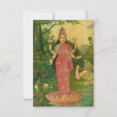 Lakshmi by Raja Ravi Varma Bedankkaart (Voorkant)