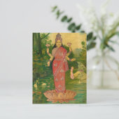 Lakshmi by Raja Ravi Varma Briefkaart (Staand voorkant)
