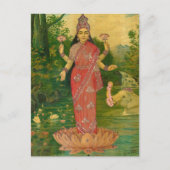 Lakshmi by Raja Ravi Varma Briefkaart (Voorkant)