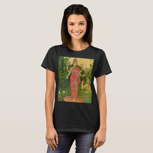 Lakshmi by Raja Ravi Varma T-shirt (Voorkant volledig)
