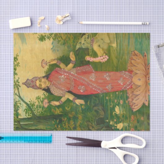 Lakshmi by Raja Ravi Varma Tissuepapier (Craft)