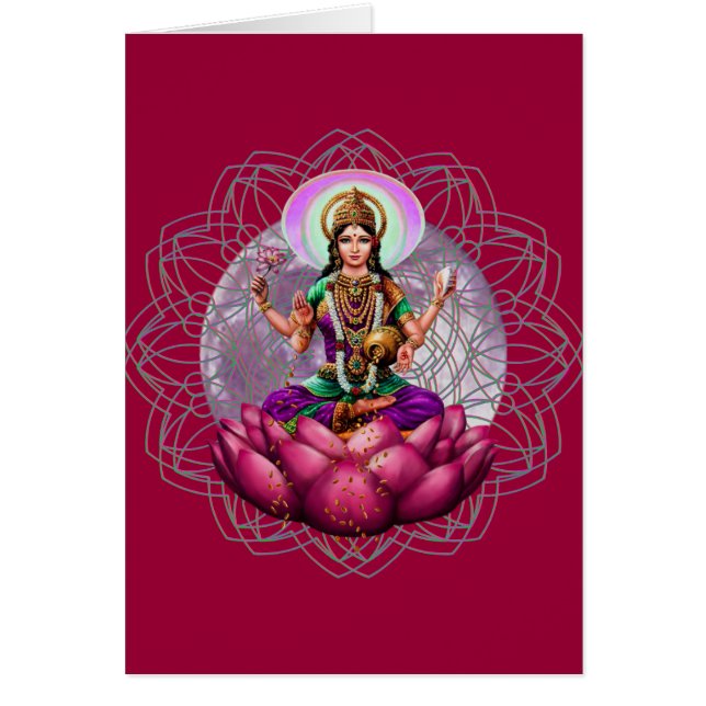 Lakshmi Fortune Mandala-kaart (Voorkant)