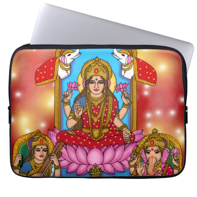 Lakshmi Ganesh  Laptop Sleeve (Voorkant)