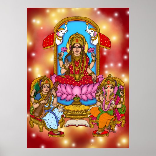 Lakshmi Ganesh Poster (Voorkant)