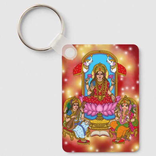 Lakshmi Ganesh Sleutelhanger (Voorkant)