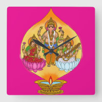 Lakshmi Ganesh wandklok