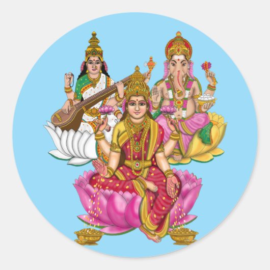 Lakshmi Ganesha Stickers (Voorkant)
