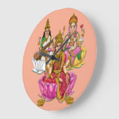Lakshmi Ganesha wandklok (Hoek)