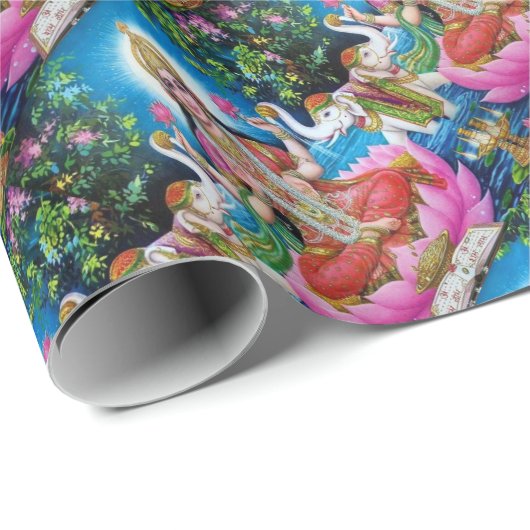 Lakshmi Goddess of Love, Prosperity, and Wealth Cadeaupapier (Rol Hoek)