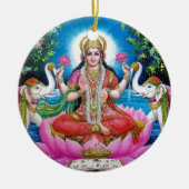 Lakshmi Goddess of Love, Prosperity, and Wealth Keramisch Ornament (Voorkant)