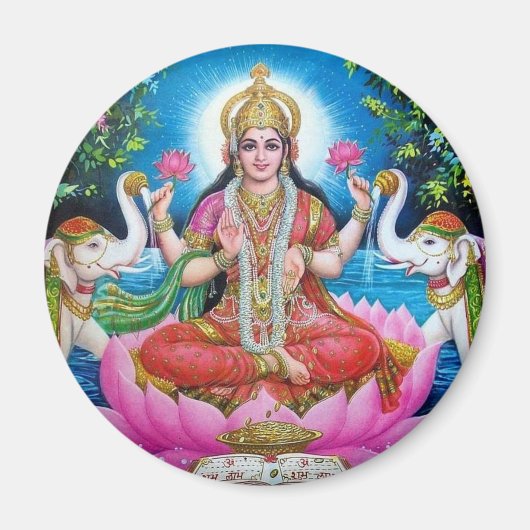 Lakshmi Goddess of Love, Prosperity, and Wealth Magneet (Voorkant)