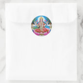 Lakshmi Goddess of Love, Prosperity, and Wealth Ronde Sticker (Tas)