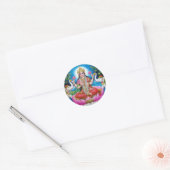 Lakshmi Goddess of Love, Prosperity, and Wealth Ronde Sticker (Envelop)