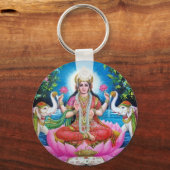 Lakshmi Goddess of Love, Prosperity, and Wealth Sleutelhanger (Voorkant)