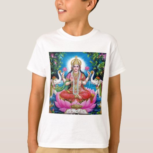 Lakshmi Goddess of Love, Prosperity, and Wealth T-shirt (Voorkant)
