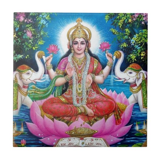 Lakshmi Goddess of Love, Prosperity, and Wealth Tegeltje (Voorkant)