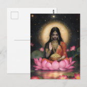 Lakshmi Godin van rijkdom en geluk Briefkaart (Voorkant / Achterkant)