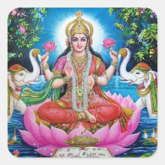 Lakshmi Godin van Rijkdom Sticker