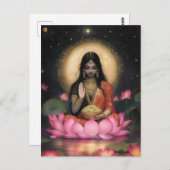 Lakshmi Godin van Welvaart en Goed Geluk Briefkaart (Voorkant / Achterkant)