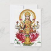 Lakshmi Hindu Goddess Bedankkaart (Voorkant)