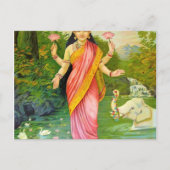 Lakshmi Hindu Goddess Briefkaart (Voorkant)