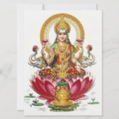 Lakshmi Hindu Goddess Kaart (Voorkant)