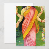 Lakshmi Hindu Goddess Kaart (Voorkant / Achterkant)