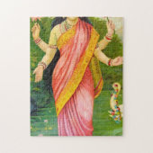 Lakshmi Hindu Goddess Legpuzzel (Verticaal)