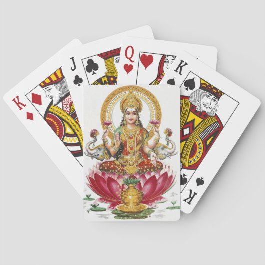 Lakshmi Hindu Goddess Pokerkaarten (Achterkant)