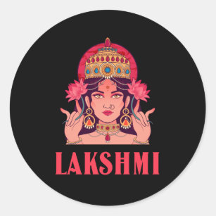 Lakshmi is de godin van het geluk ronde sticker
