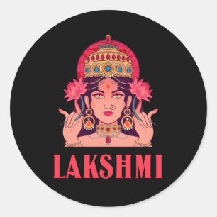 Lakshmi is de godin van het geluk ronde sticker