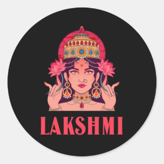 Lakshmi is de godin van het geluk ronde sticker