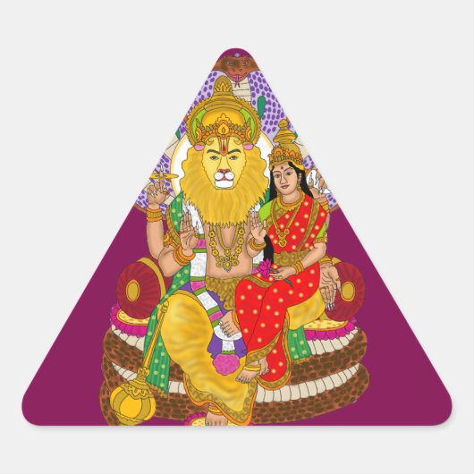 Lakshmi Narasimha Sticker (Voorkant)