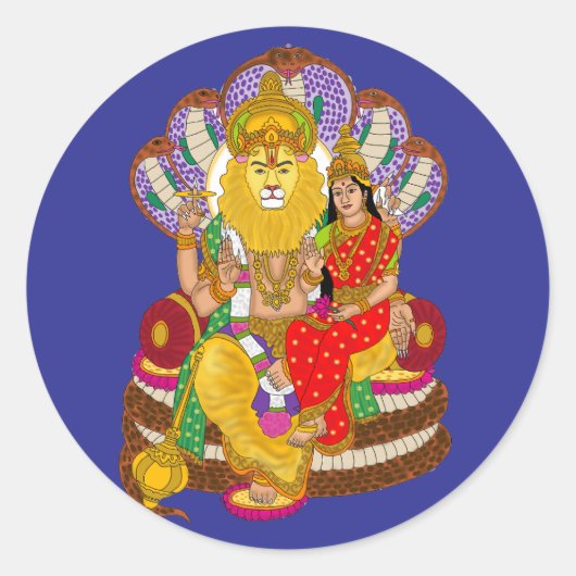 Lakshmi Narasimha Sticker (Voorkant)