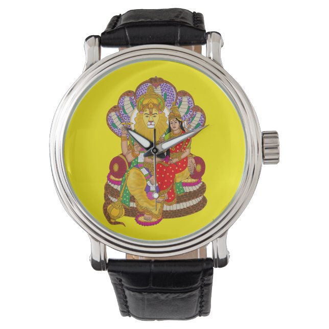 Lakshmi Narasimha wandklok Horloge (Voorkant)