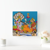 Lakshmi Narayan Clock Vierkante Klok (Huis)