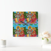 Lakshmi Narayan Clock Vierkante Klok (Huis)