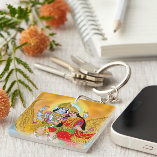 Lakshmi Narayan Keyring – Divine Keychain for Dail (Voorkant Rechts)