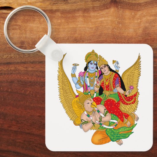 Lakshmi Narayan Keyring – Divine Keychain for Dail (Voorkant)