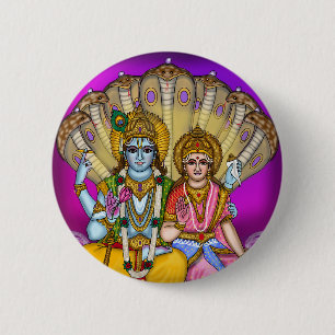 Lakshmi Narayan-knop Ronde Button 5,7 Cm