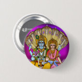 Lakshmi Narayan-knop Ronde Button 5,7 Cm (Voorkant /achterkant)