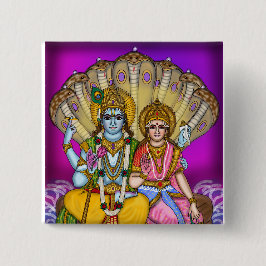 Lakshmi Narayan-knop Vierkante Button 5,1 Cm