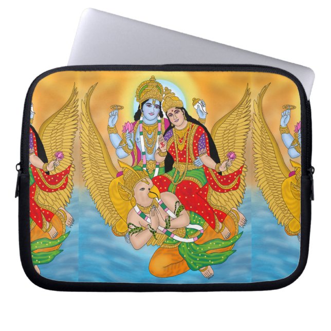 Lakshmi Narayan Laptop Cover – Divine Protection S Laptop Sleeve (Voorkant)